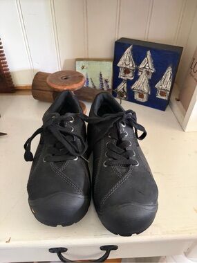 Keen Black Lace-Up Steel Toe Work Shoes
